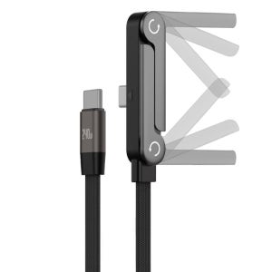 인네트워크 접이식 스탠드 240W 초고속PD C타입 핸드폰 스마트폰 충전 L형 받침대 케이블 1.5m IN-SMC15L