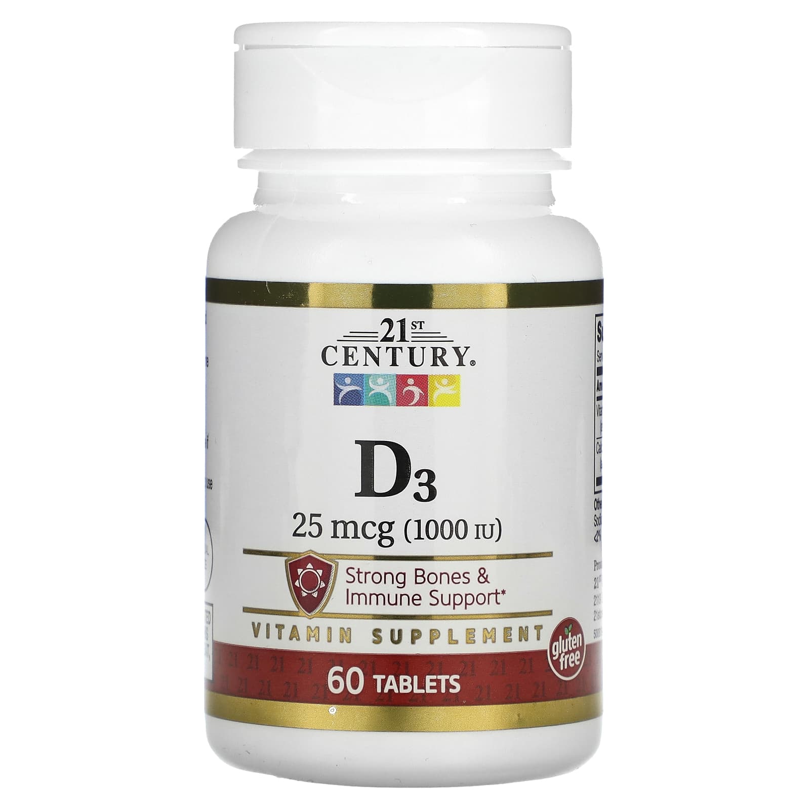 21st Century <b>D3</b> <b>25mcg</b>(1,000IU) 60정 3팩