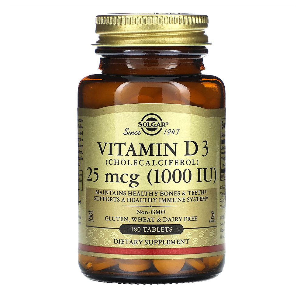 솔가 비타민<b>D3</b> <b>25mcg</b>(1000IU) 180정