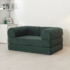 딕시 2인용 패브릭 소파 베드 거실 침대 겸용 모듈 압축 쇼파 배드 매트리스 의자