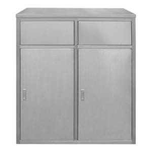 스텐 사각 휴지통 A 2칸 96L H5-29 쓰레기통