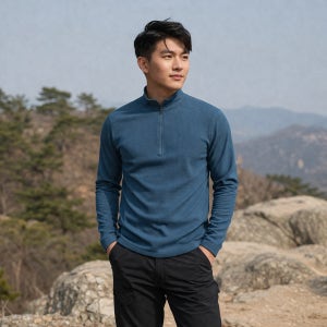 네파 남성 리뉴 시어서커 긴팔 집업 티셔츠 착용감 시원한 냉감 기능성 티셔츠 7M35417