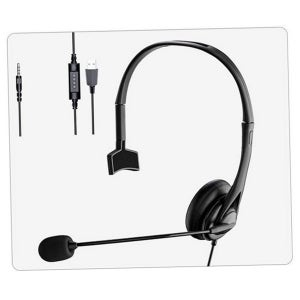 가벼운 유선 헤드셋 편안한 온라인 수업용 헤드셋 마이크 컴퓨터