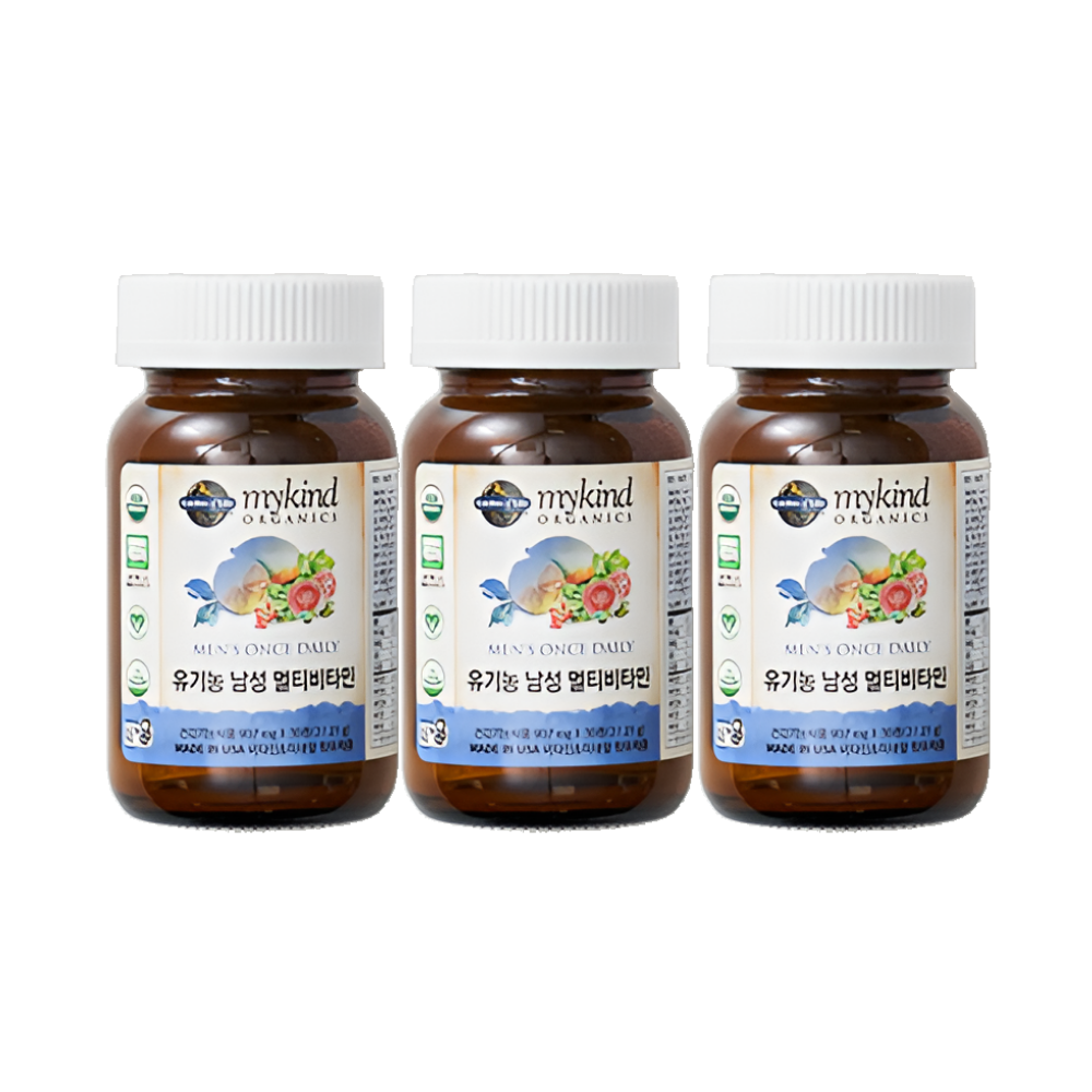 <b>마이카인드 유기농</b> 남성 멀티<b>비타민</b> 1498mg x 30정 3개