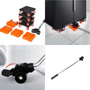 무거운 짐 가구 이동 옮기는 도구 만능 지렛대 360도 냉장고 세탁기 소파 바퀴 롤러 운반