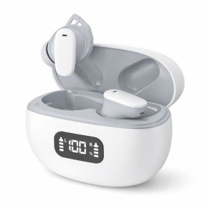 아이리버 ANC 노이즈캔슬링 고품질 통화용 러닝 무선 블루투스 6.0 커널형 이어폰 LCD 배터리 디스플레이 아이폰 삼성 호환 C타입 충전 스포츠타입 운동용 / 화이트 IB-PX3