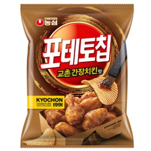 농심 포테토칩 교촌간장치킨맛 55G 1박스 16개