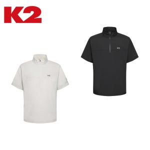 K2 남성 여름 등산 아웃도어 기능성 집업 반팔 티셔츠