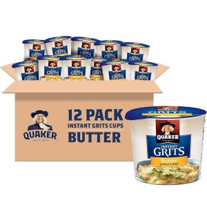QUAKER 퀘이커 인스턴트 그릿 버터맛 1.48온스 12팩