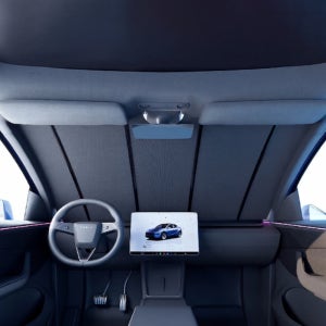 테슬라 전용 원터치 전자동 차량햇빛가리개 모델y 3 썬바이저 가림막
