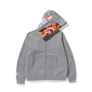 BAPE Tiger Full Zip Hoodie Gray 남성 타이거 후드집업