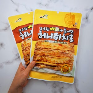 허니쥐치포50g - 국내산 벌꿀과 고소한 버터가 들어간 단짠 스틱형 쥐포