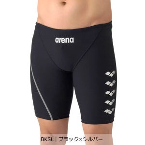 아레나 남성 재팬 터프스킨 4부 탄탄이 실내수영복 AS6SWM08M BKSL