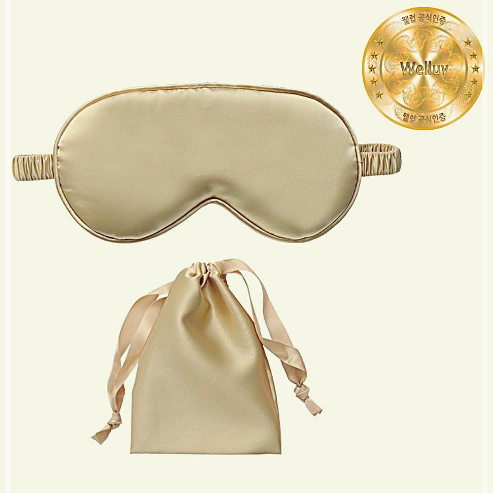 WL-1141 눈편한 온열 <b>웰럽 수면</b>안대 찜질 고급 실크 암막 03WFFLOM24 블랙