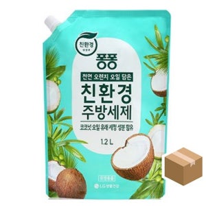 퐁퐁 주방세제용기 세제 주방세제리필 엘지주방세제 친 환경 주방세제 코코넛 1.2Lx10개