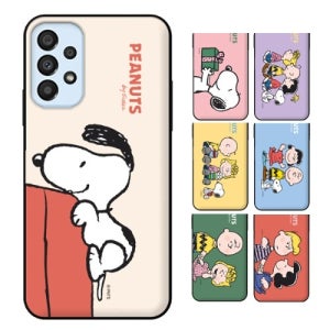 갤럭시A33 (A336) 스누피 베스트프렌즈 자석 카드 도어 범퍼 케이스