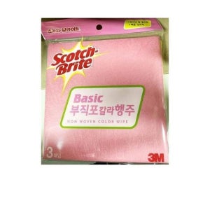칼라행주 스카치 부직포 3P (30x30) -식자재 용품