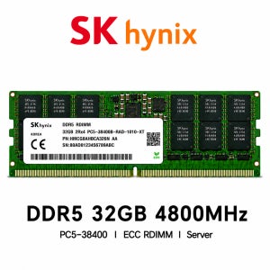 SK하이닉스 서버용 메모리 DDR5 32GB 4800 PC5 38400 ECC REG