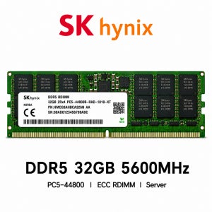 SK하이닉스 서버용 메모리 DDR5 32GB 5600 PC5 44800 ECC REG