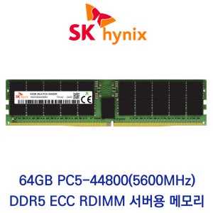 SK하이닉스 서버용 64GB DDR5 5600 PC5-44800 ECC/REG 벌크패키지