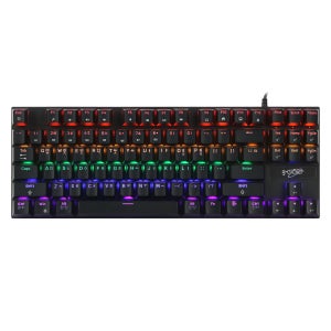 지클릭커 게이밍 기계식 키보드 게임용 사무실 사무용 GK-510X 87키 블랙, 갈축