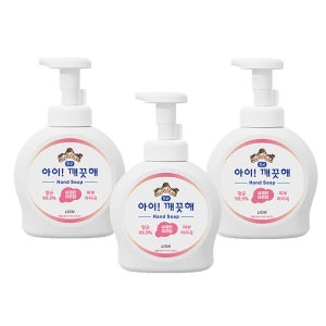 아이깨끗해 핸드워시 용기 대용량 레몬향, 490ml, 3개