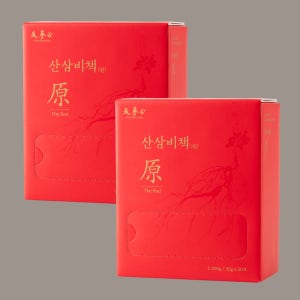 산삼배양근 스틱 [50포 x 2박스] 산삼비책원 더 레드, 진세노사이드 고함량 산삼진액 1kg, 2개