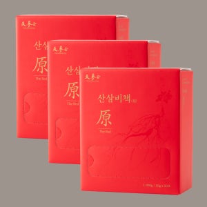 산삼배양근 스틱 [50포 x 3박스] 산삼비책원 더 레드, 진세노사이드 고함량 산삼진액 1kg, 3개