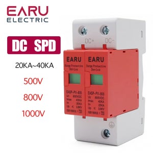 SPD 500V 800V 장치 40KA 2P 번개 보호 저전 서지 피뢰기 1000V 20