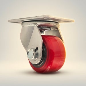 고중량바퀴 4인치(10cm) 450kg 폭 6.4cm 대차바퀴 캐스터 회전형