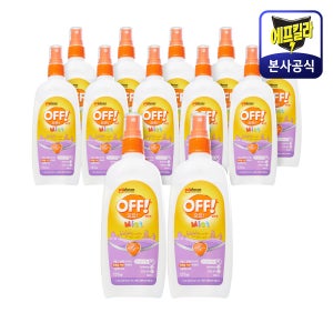 에프킬라 오프 OFF 미스트 키즈 어린이 모기 진드기 기피제 177ml, 12개