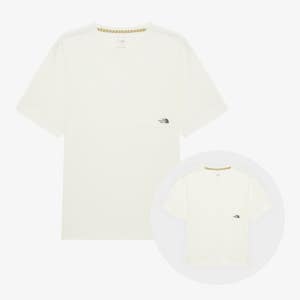 노스페이스 반팔티 남성 여성 여름 티셔츠 유니 체스트 포켓 라운드티 NT7UR53B