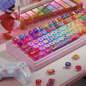 투명 RGB 키캡 122키 PBT PC ASA 키보드 키캡 세트 기계식 호환