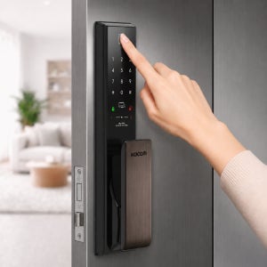 지문인식 도어락 무타공 푸시풀 현관문 디지털 번호키 코콤 도어록 KDL-G5100 설치
