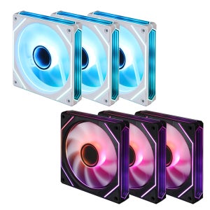 몬스타기어 XF120 4페이스 리버스 RGB 화이트 3팩 컴퓨터 케이스 저소음 쿨러 팬