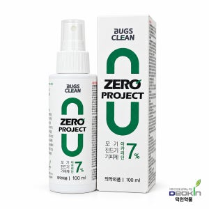 모기기피제 이카리딘 7% 진드기기피제 벅스클린 제로프로젝트 그린 100ml