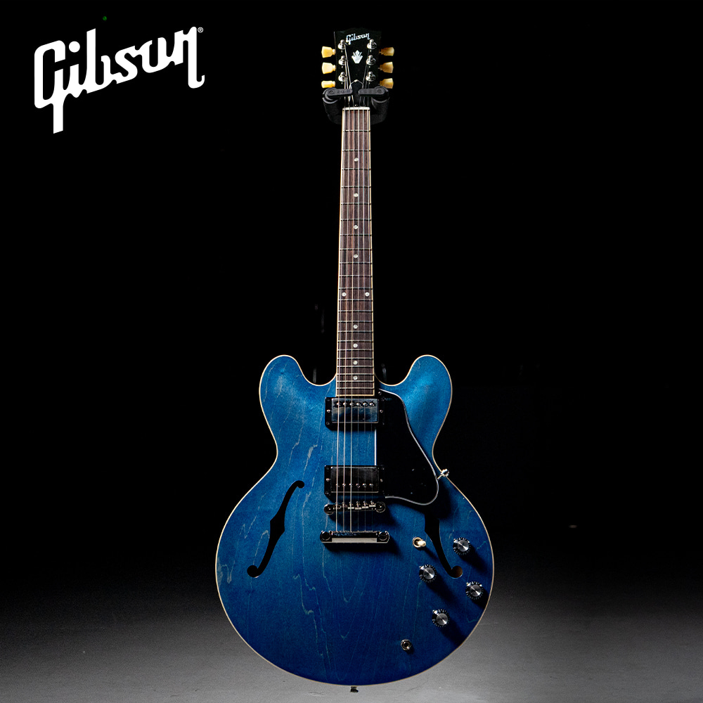 Blue Microphones 깁슨 일렉기타 ES-335, OCEAN BLUE 세미할로우