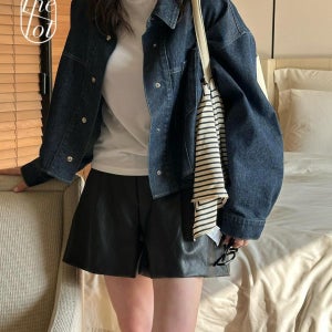 (당일) [20%쿠폰다운][마지막수량][bronze] 브론즈 시이 스템 오버핏 데님 포켓 셔츠 (1color)