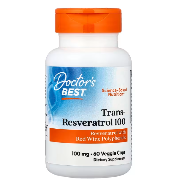 닥터스베스트 <b>트랜스 레스베라트롤 100mg</b> 60캡슐 레스베라톨 Resveratrol