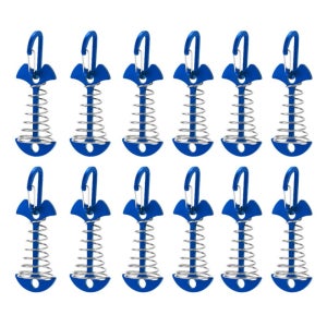 캠핑 물고기 데크팩 12P 카라비너 포함 오징어 앵카 스프링 텐트 타프 고정팩 앵카팩 데크