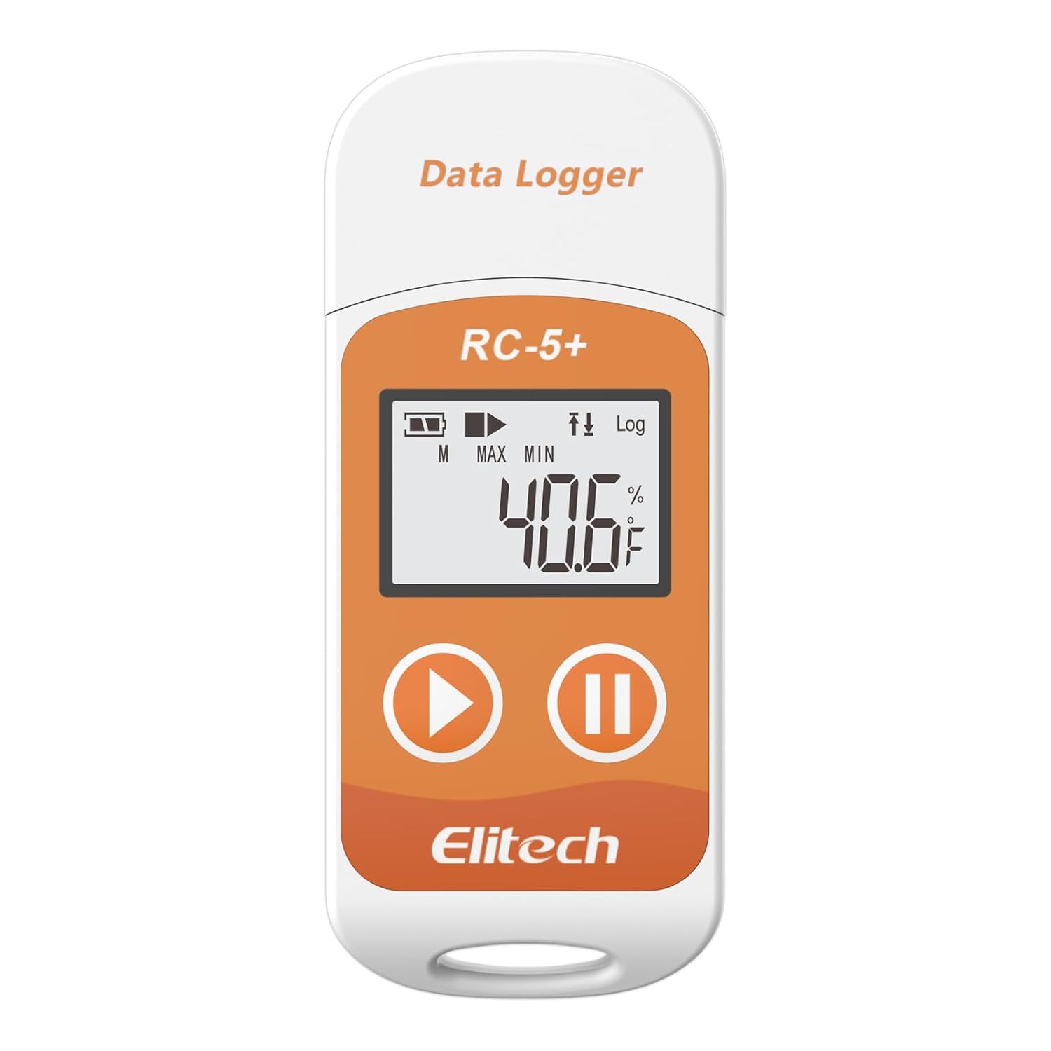 Elitech RC-5+디지털 PDF USB 온도 데이터 로거 재사용 가능한 레코더 냉장고 온도계 32000포인트 높은 정확도 Auto PDF Report Celsius(℃) 1