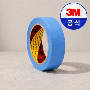 3M 종이 마스킹테이프 2899 블루 와시 도색 페인트 보양 내열 24mmX50m, 10개