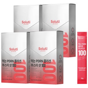 솔루티 먹는 PDRN 콜라겐 부스터샷 100 젤리 초저분자 고순도 고함량 280g, 4개