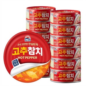 사조참치 안심따개 고추참치 세트 100g 6개 85g 6개 매콤달콤한맛