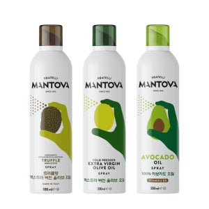 2+1 만토바 엑스트라버진 올리브오일스프레이 330ml 외 2종 냉압착 올리브유 폴리페놀 샐러드 드레싱 아보카도 오일 트러플
