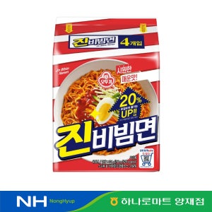 오뚜기 진비빔면 156g 4개입 1봉지
