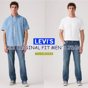 리바이스 501 오리지널 핏 데님 진 미디엄 블루 워시 (00501-3333)