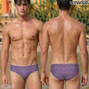 르망고 남자 숏사각 리젯 체크 5693 실내 수영복