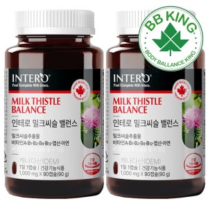 밀크시술 밀크씨슬 실리마린 영양제 1000 간에좋은 건강 기능식품 남성 여성 90캡슐, 2개