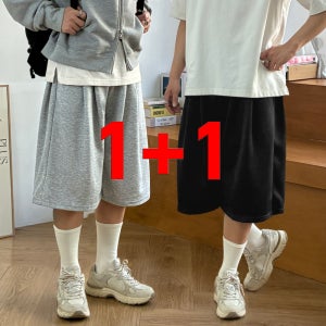 1+1 남자버뮤다팬츠 7부반바지 남자빅사이즈반바지